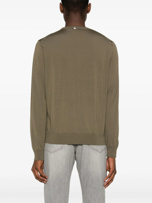 logo-plaque crew-neck jumper